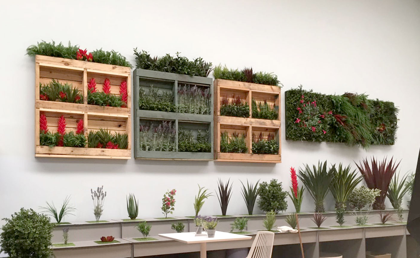 artificial hanging wall display | Faux Foliage 